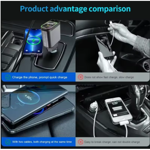 Chargeur rapide de téléphone USB 120W PD - الصورة 3